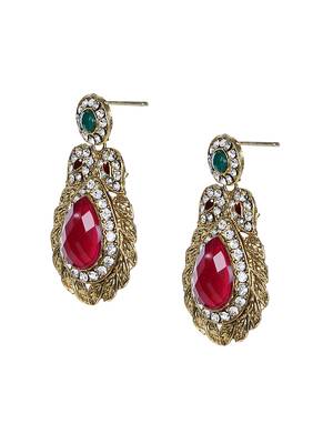 Drop Earring with Red Stone 2