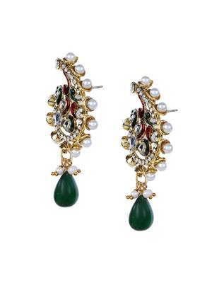 Drop Earring with Enamel Work 2