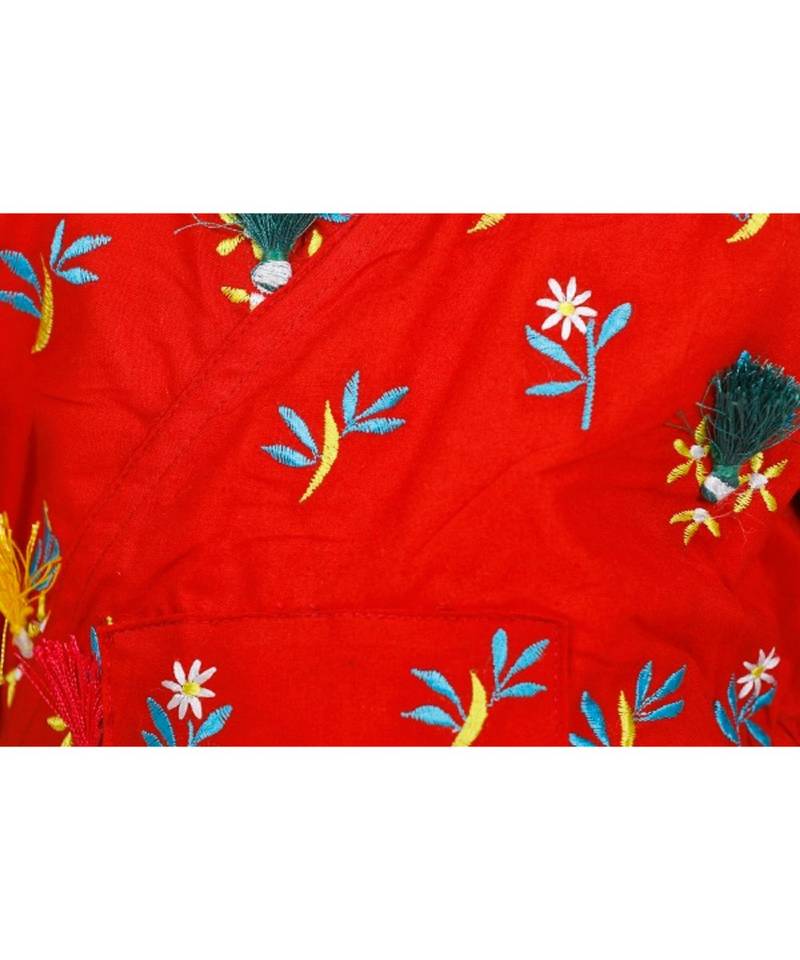 Red Tassel embroidery Dress