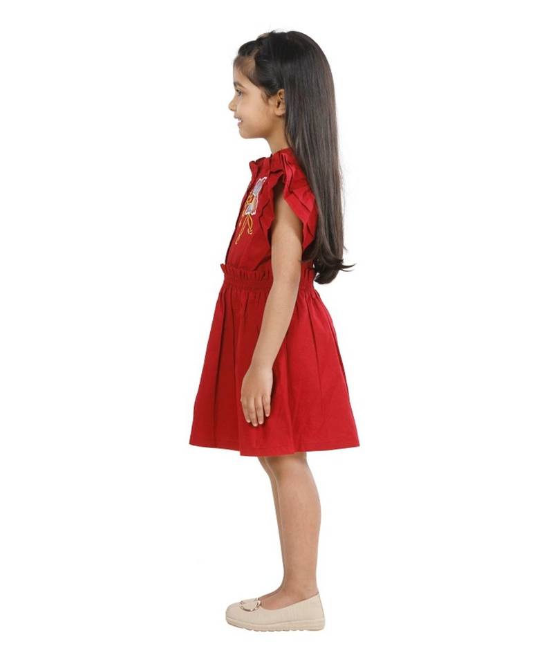 Maroon Balleria embroidery Dress