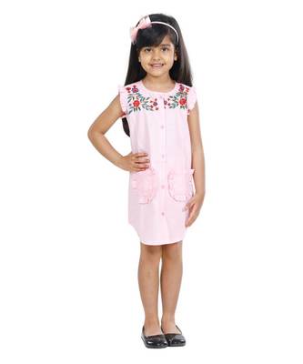 Baby Pink Embroidery Dress 1