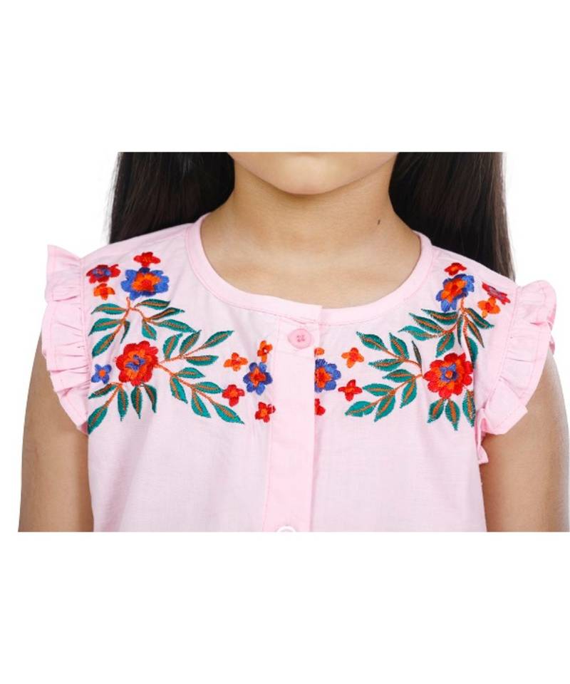 Baby Pink Embroidery Dress