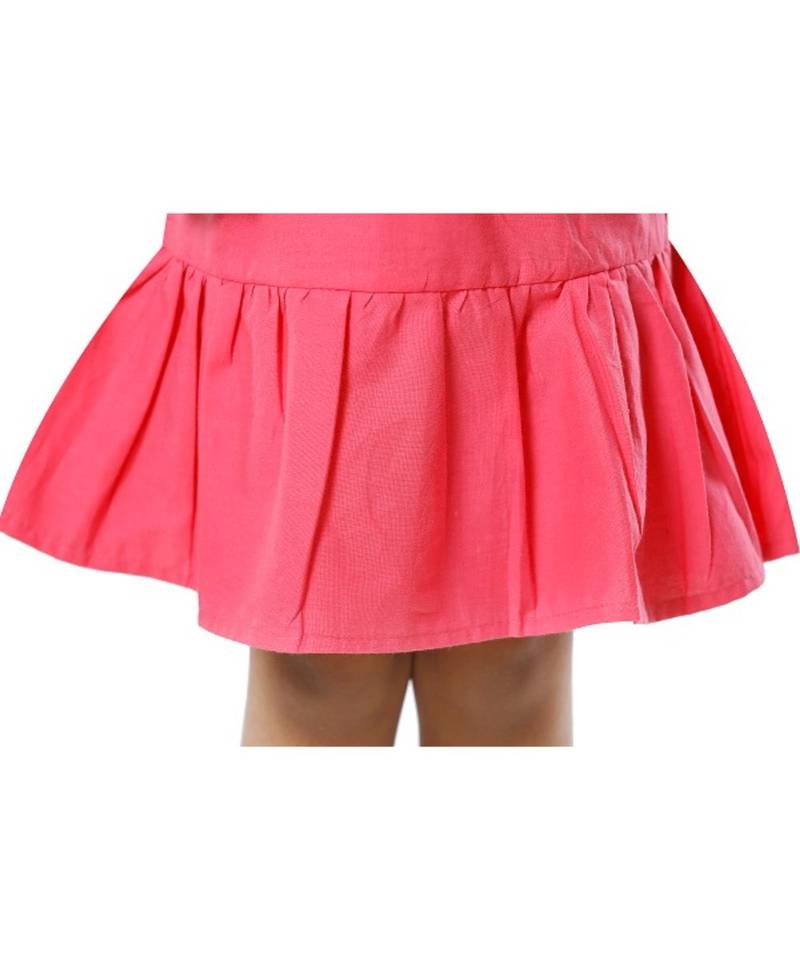 Pink Big Bow Embroidery Dress