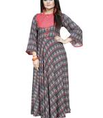 Multicolor printed rayon ethnic kurtis