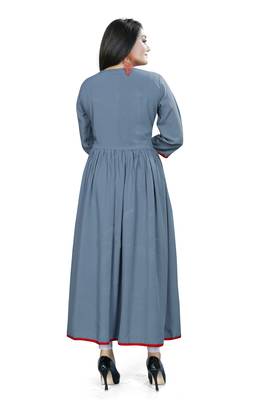Multicolor hand woven rayon ethnic kurtis 2