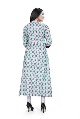Multicolor printed cotton ethnic kurtis 2