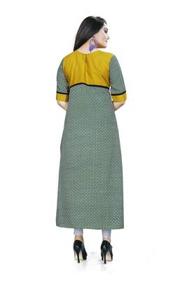 Multicolor printed crepe ethnic kurtis 2