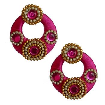 Pink chandbali 1