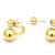 Golden Stud Ball Tops Earings With Hanging Ball Design