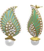 Stud Firozi Enamel Keri Fashion Ethnic Traditional Earrings For Women