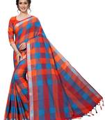 Multicolor Printed Art Silk Saree With Blouse
