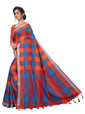 Multicolor Printed Art Silk Saree With Blouse 2
