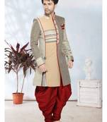 Multicolor Plain Jacquard Stitched Sherwani