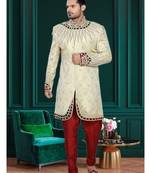 Gold Embroidered Brocade Stitched Sherwani