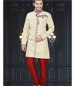 Gold Embroidered Jaquard Stitched Sherwani
