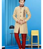 Gold Embroidered Jaquard Stitched Sherwani