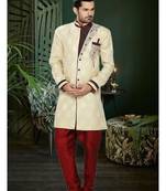 Gold Embroidered Jaquard Stitched Sherwani