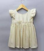 White plain cotton kids-frocks