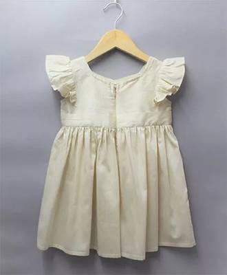 White plain cotton kids-frocks 2