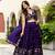 Gorgeous Purple Blue Dori & Sequins embroidered Vichitra Silk Indian latest designer wedding wear Lehenga choli