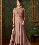 Pink embroidered satin salwar