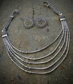 Silver Metallic Necklace-Sets