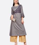 Grey printed cotton kurtas and kurtis