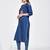 Blue plain denim kurtas and kurtis
