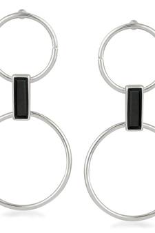 Dual Silver Hoop Earrings for Women