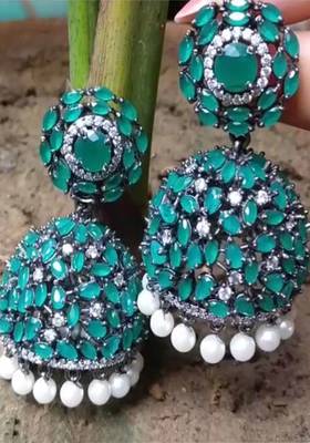 Green Jhumkas 1