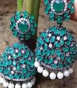 Green Jhumkas