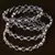 Rhodium Plated American Diamond Embellished Two Pairs of Designer Bangles BD291