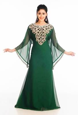 Dubai Kaftan Women Dress Long Gown Farasha Wear Jalabiya Islamic dress Magribi wear 1