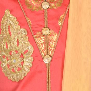 Gold Printed Art Silk Stitched Kids Lehenga Choli 3