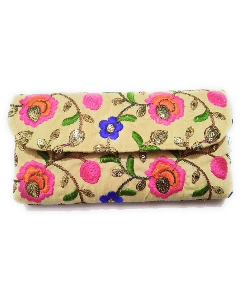 Kepler Rajasthani Embroidery Print Clutch Bag/Handbag/Women'S Bag