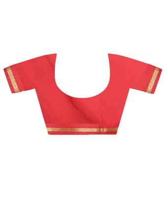 Off White woven Banarasi Saree with blouse 4