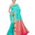 Green woven Banarasi Saree with blouse