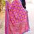 Pink Phulkari Dupatta On Cotton Fabric