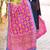 Pink Phulkari Dupatta On Cotton Fabric