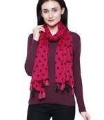 Pink Cotton Polka Dot Stole