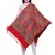Red and multicoloured Viscose Rayon Floral and Paisley Heavy Embroidered Shawl