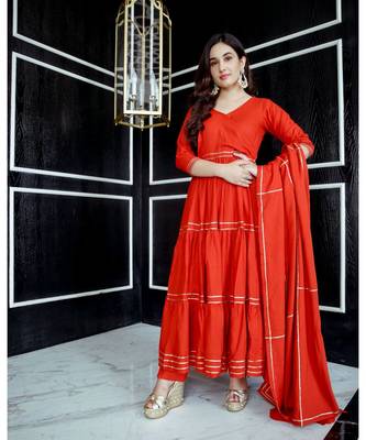 Orange Gota Suit Set 1
