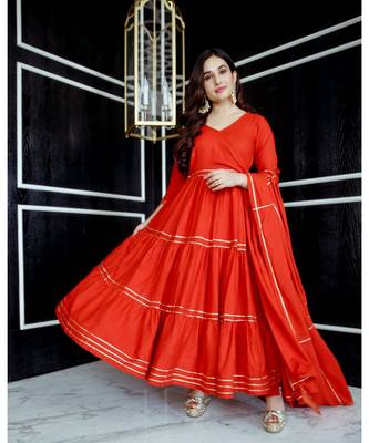Orange Gota Suit Set 2
