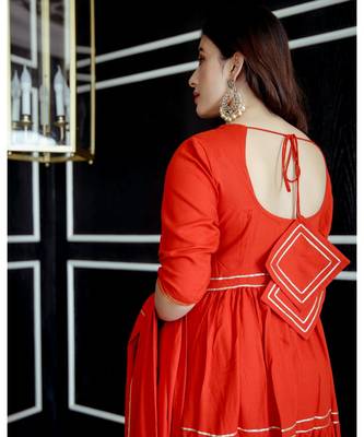 Orange Gota Suit Set 4