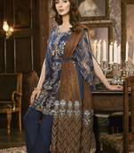 Blue embroidered santoon salwar