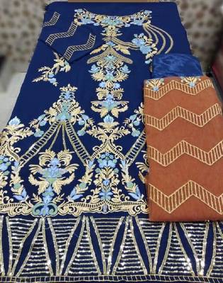 Blue embroidered santoon salwar 2
