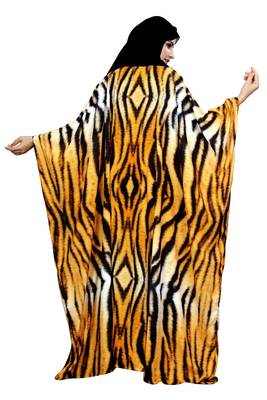 Justkartit Arabic Animal Printed Casual Wear Imported Abaya Burqa For Women With Chiffon Hijab 3