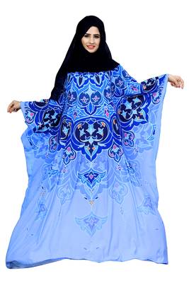 Justkartit Free Size Party Wear Kaftan Style Islamic Abaya Burqa For Women With Chiffon Hijab 1