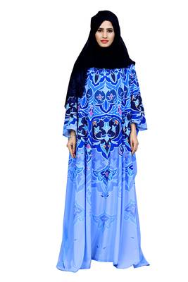 Justkartit Free Size Party Wear Kaftan Style Islamic Abaya Burqa For Women With Chiffon Hijab 4