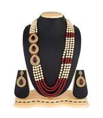 Red Pearl Designer Necklace Sets